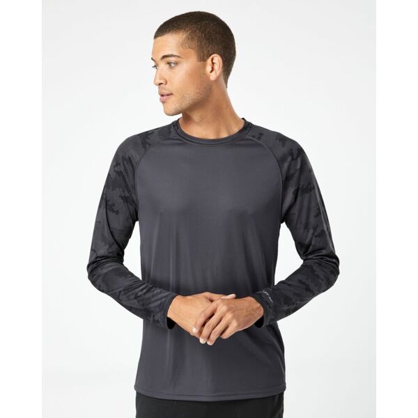 Unisex Cayman Performance Camo Colorblocked Long Sleeve T-Shirt Thumbnail