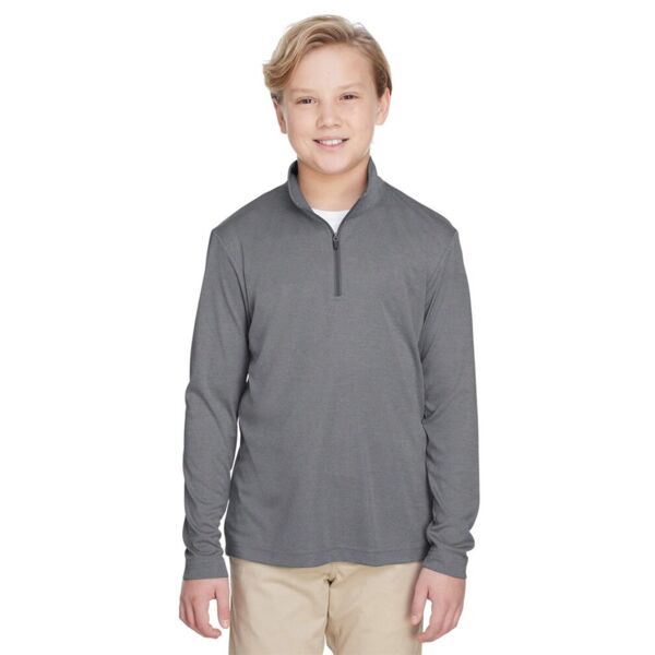 Youth Zone Sonic Heather Performance Quarter-Zip Pullover Thumbnail