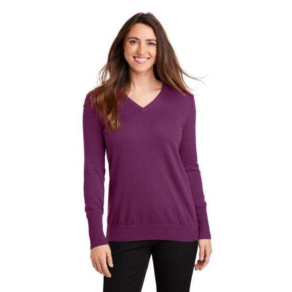 Women's V Neck Sweater Thumbnail