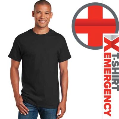 T-Shirt Emergency - Gildan 5000 - BLACK Thumbnail
