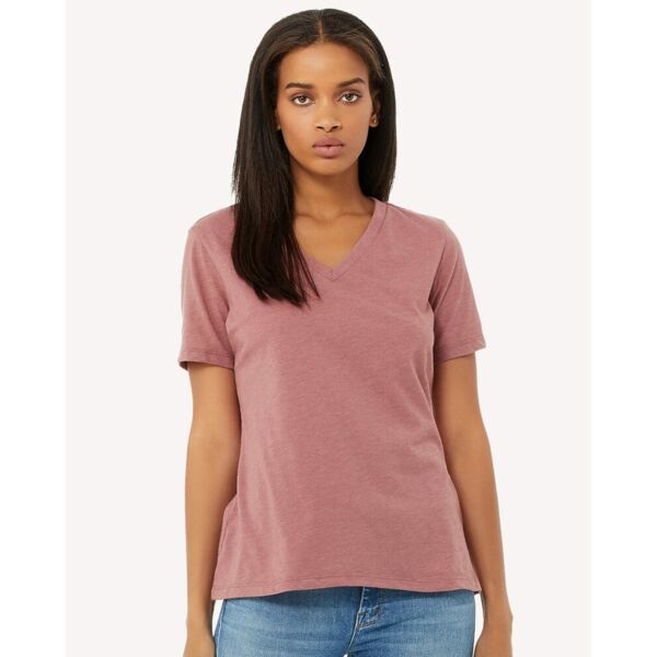 Bella+Canvas Women's Relaxed Short Sleeve Blend V-Neck Tee Thumbnail