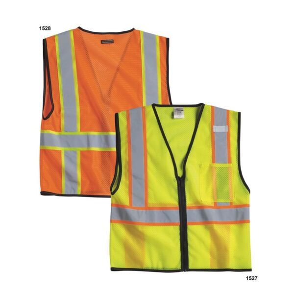 Economy Contrasting Vest with Zippered Front Thumbnail