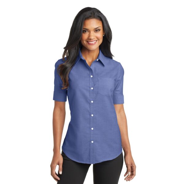 Ladies Short Sleeve SuperPro Oxford Shirt Thumbnail