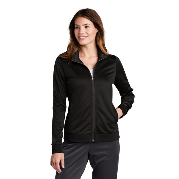 Ladies Tricot Sleeve Stripe Track Jacket Thumbnail