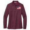 Women's Silk Touch Long Sleeve Polo Thumbnail